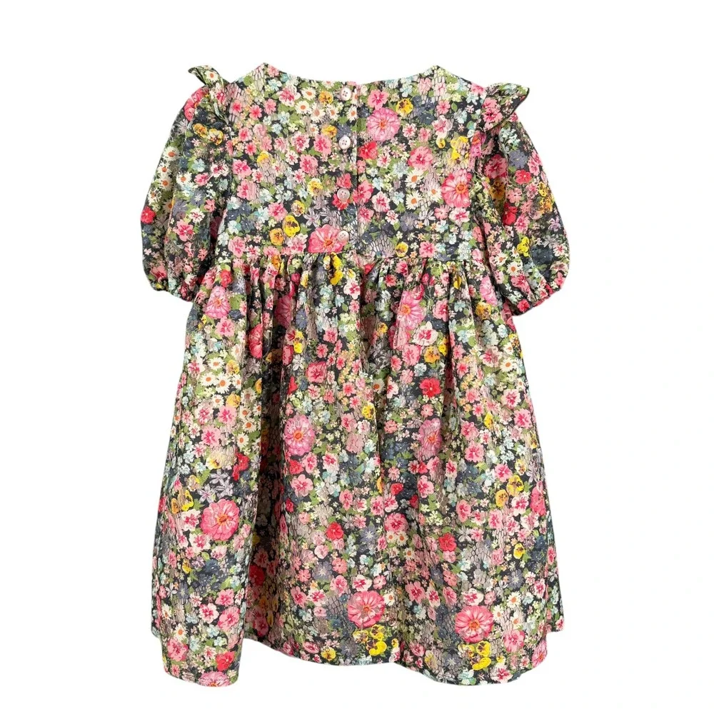 Laura Ashley Floral Lace Dress Size 5‎ Ruffle Tulle Overlay Party Dress Up